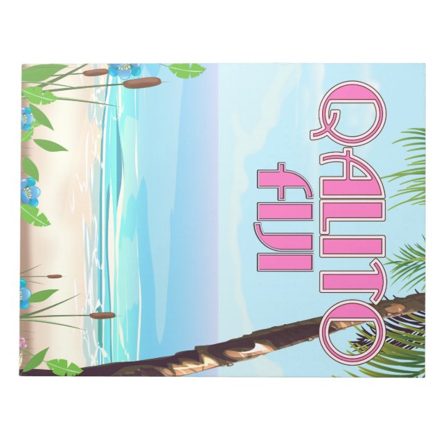 Bloc-note Affiche de voyage Qalito Fiji (Devant)