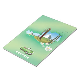 Bloc-note Affiche de voyage ski Autriche