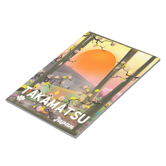 Bloc-note Affiche de voyage Takamatsu Japon (Incliné)