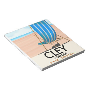 Bloc-note Affiche de voyage vintage Cley Norfolk