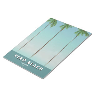 Bloc-note Affiche de voyage vintage Vero Beach Floride