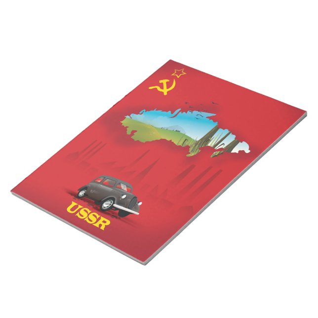 Bloc-note affiche illustrée de l'URSS (Incliné)