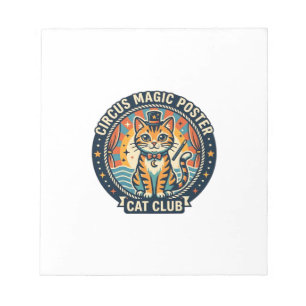 Bloc-note Affiche Magie de Cirque Chat Mignon Design - Cirqu
