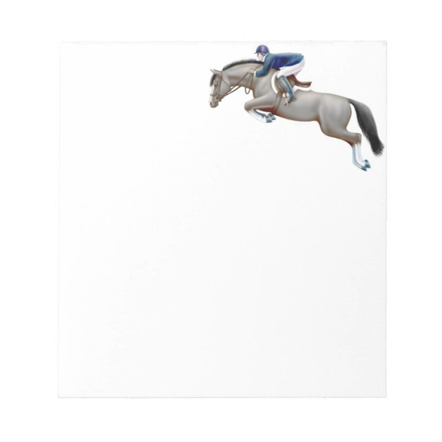 Bloc-note Afficher Chaussure Cheval Gris Note Pad (Devant)