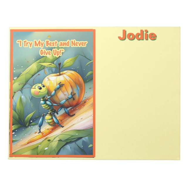 Bloc-note Affirmation pour enfants : "Je fais de mon mieux e (Devant)