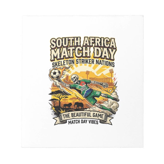 Bloc-note Afrique du Sud Match Day Skeleton Striker Nations  (Devant)