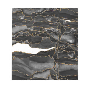 Bloc-note Agate Pailletée Noir et Or