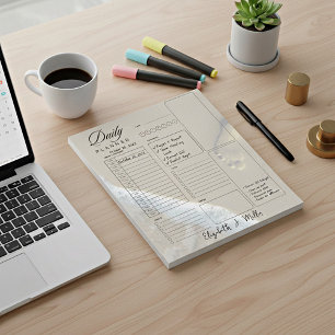 Bloc-note Agenda personnalisé quotidien Empreintes 