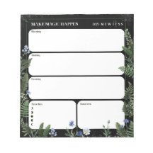 Agenda quotidien floral fantaisiste