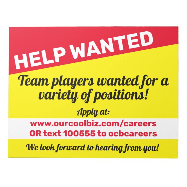 Bloc-note Aide à l'embauche pour l'entreprise employeur d'af (Devant)