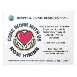 Bloc-note Aider les entreprises Recherchées à embaucher Pers