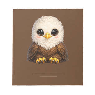 Bloc-note Aigle chauve mignon aux grands yeux Nature douille