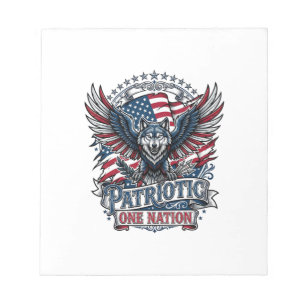 Bloc-note Aigle Patriotique Loup Hybride Animal Hybride Patr