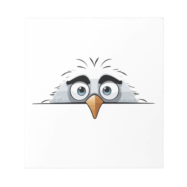 Bloc-note Aigle Peeking mignon adorable Drôle animal dessin (Devant)