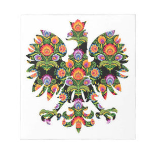 Bloc-note Aigle polonais Pologne Emblème Wycinanki, Polonais