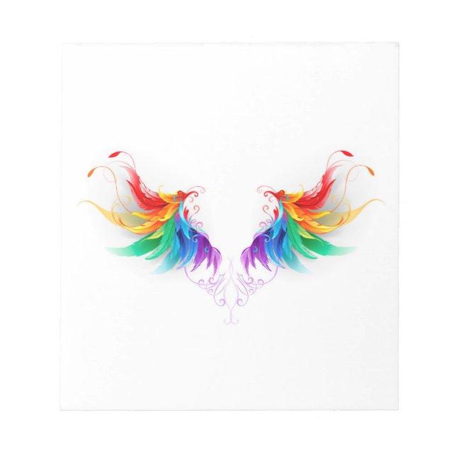 Bloc-note Ailes arc-en-ciel douces (Devant)