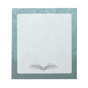 Bloc-note ailes bleu-gris