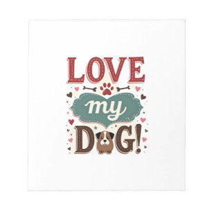 Bloc-note Aime Moi Aime Mon Chien Vintage Joli Empreinte De 