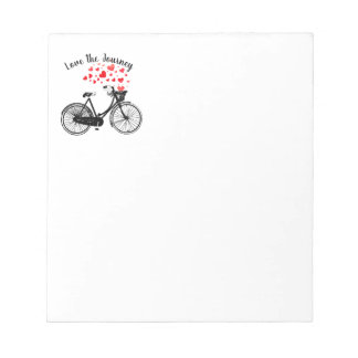Bloc-note Aimer le voyage Inspirational Vélo Vintage coeurs