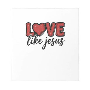 Bloc-note Aimez comme Jésus Modèle de T-shirt chrétien vinta