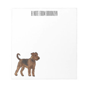 Bloc-note Airedale terrier dog cartoon