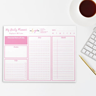 Bloc-note Ajouter Logo Personnalisé Undate Daily Planner ros