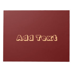 Bloc-note Ajouter un texte imprimé Nom du texte Papier à let