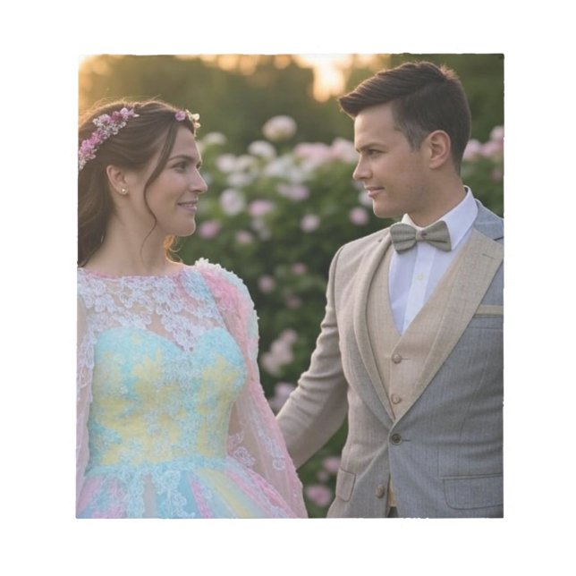 Bloc-note Ajouter une photo de mariage personnaliser (Devant)