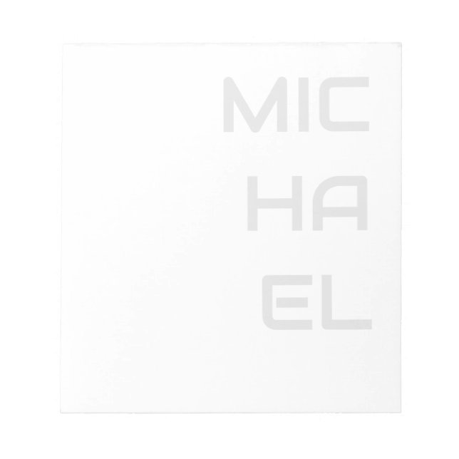 Bloc-note Ajouter Votre Nom Modern Plain (Devant)