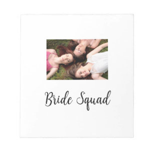 Bloc-note Ajoutez votre nom photo bridesmaid squad marié par