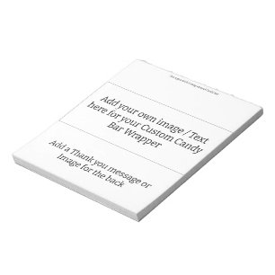 Bloc-note Ajoutez votre propre - Emballage de barre de choco