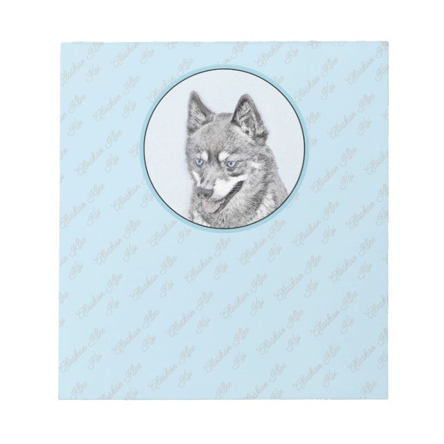 Bloc-note Alaskan Klee Kai Peinture - Cute Original Chien Ar (Devant)