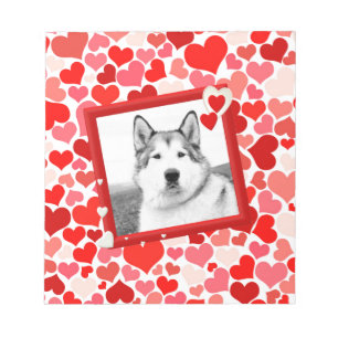 Bloc-note Alaskan Malamute Chien Valentines Coeur