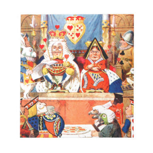 Bloc-note Alice et le valet des coeurs d'essai au pays des