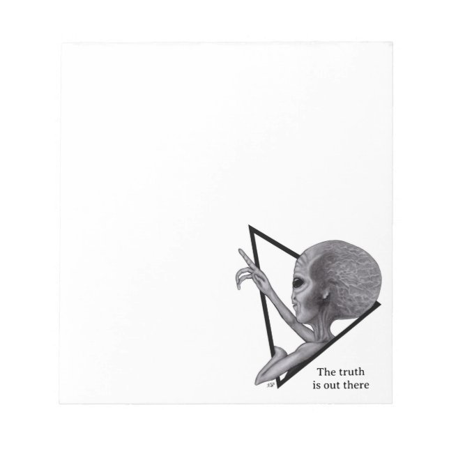 Bloc-note Alien gris, la vérité est là (Devant)