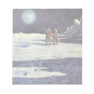 Bloc-note Aliens vintages d'astronaute de la science-fiction