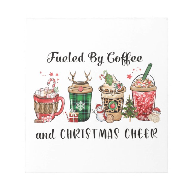 Bloc-note Alimenté par Café et Noël (Devant)