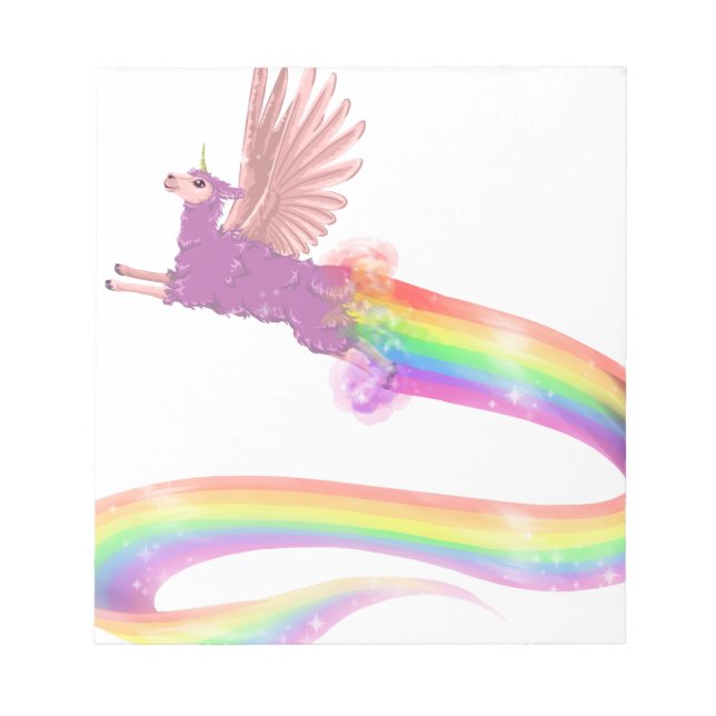 Bloc-note Allamacorn arc-en-ciel (Devant)