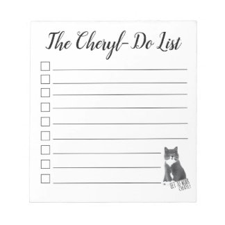 Bloc-note Allez Travailler Cheryl ! Liste Cheryl-Do