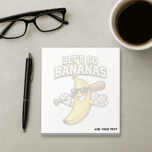 Bloc-note Allons Bananes Baseball Rétro Banane Drôle