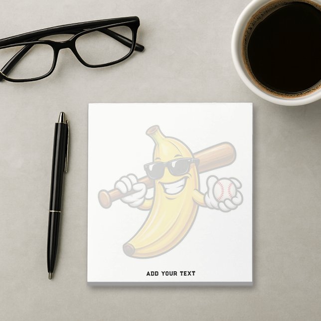 Bloc-note Allons Bananes Baseball Rétro Banane Drôle (Créateur téléchargé)