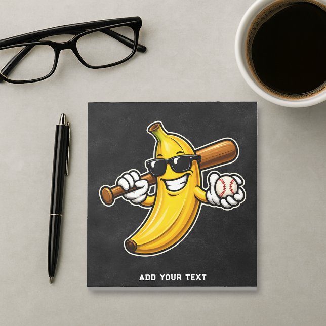 Bloc-note Allons Bananes Baseball Rétro Banane Drôle (Créateur téléchargé)