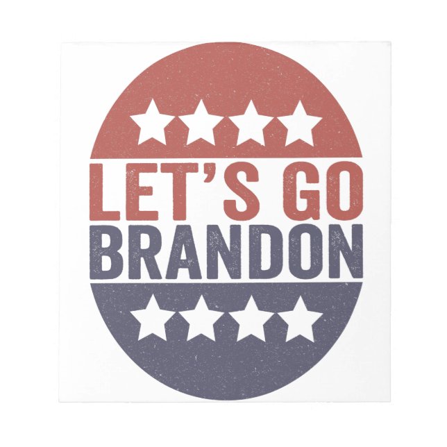 Bloc-note Allons voir Brandon Funny Patriotic American Flag (Devant)