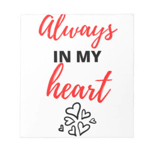 Bloc-note Always In My Heart Black