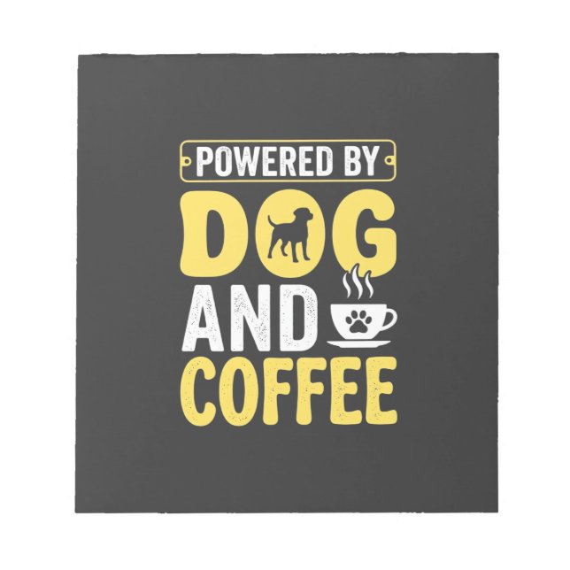 Bloc-note Amateur de café chien propulsé par le design (Devant)