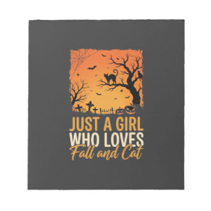 Bloc-note Amateur de chat Halloween Graphique de coucher de