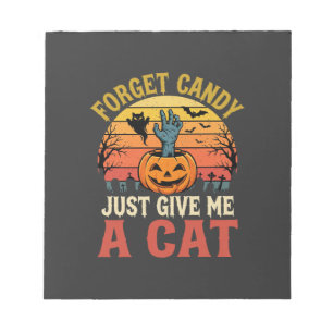 Bloc-note Amateur de chat Halloween oublier bonbons Graphiqu