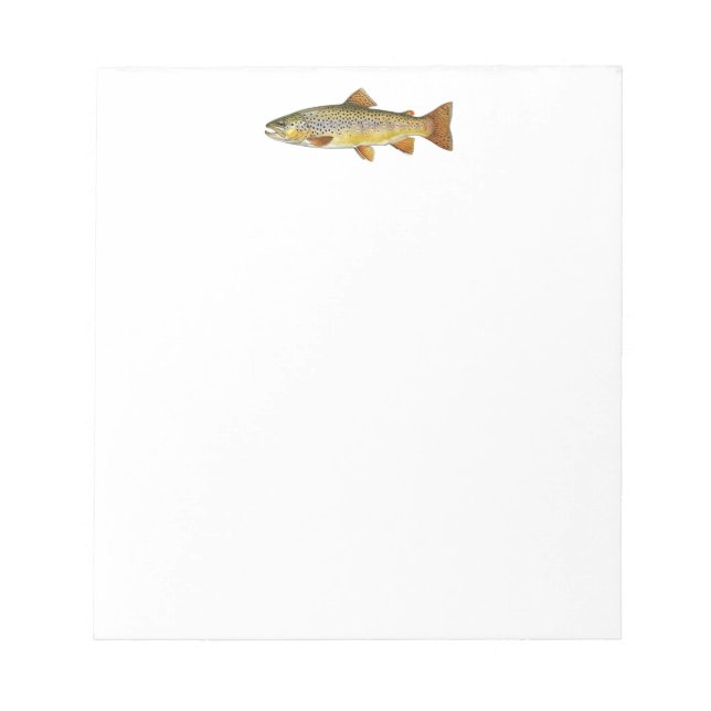 Bloc-note Amateur de pêche - Conception de pêche à la truite (Devant)