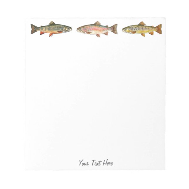 Bloc-note Amateur de pêche personnalisé - Conception de pêch (Devant)