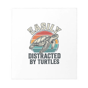 Bloc-note Amateur de tortues vintage facilement distrait par